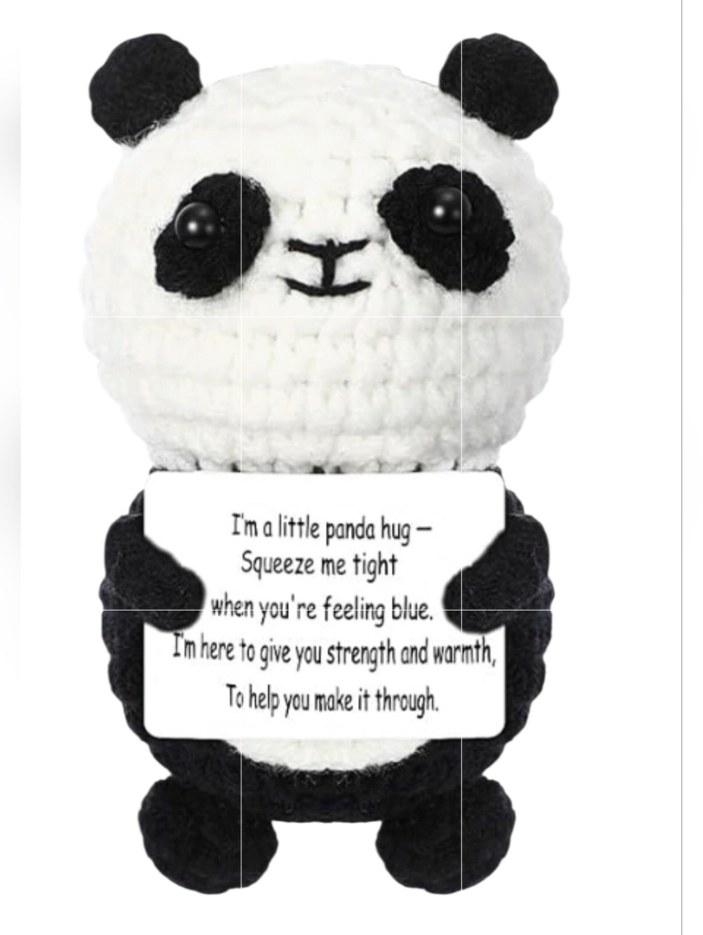 Handmade Crochet Panda Plush - Black & White Cute Amigurumi - Picture 3 of 4